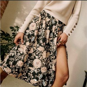 NWT Sezane Alicia in Black Floral